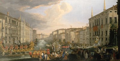 A Regatta on the Grand Canal, Venice by Luca Carlevaris